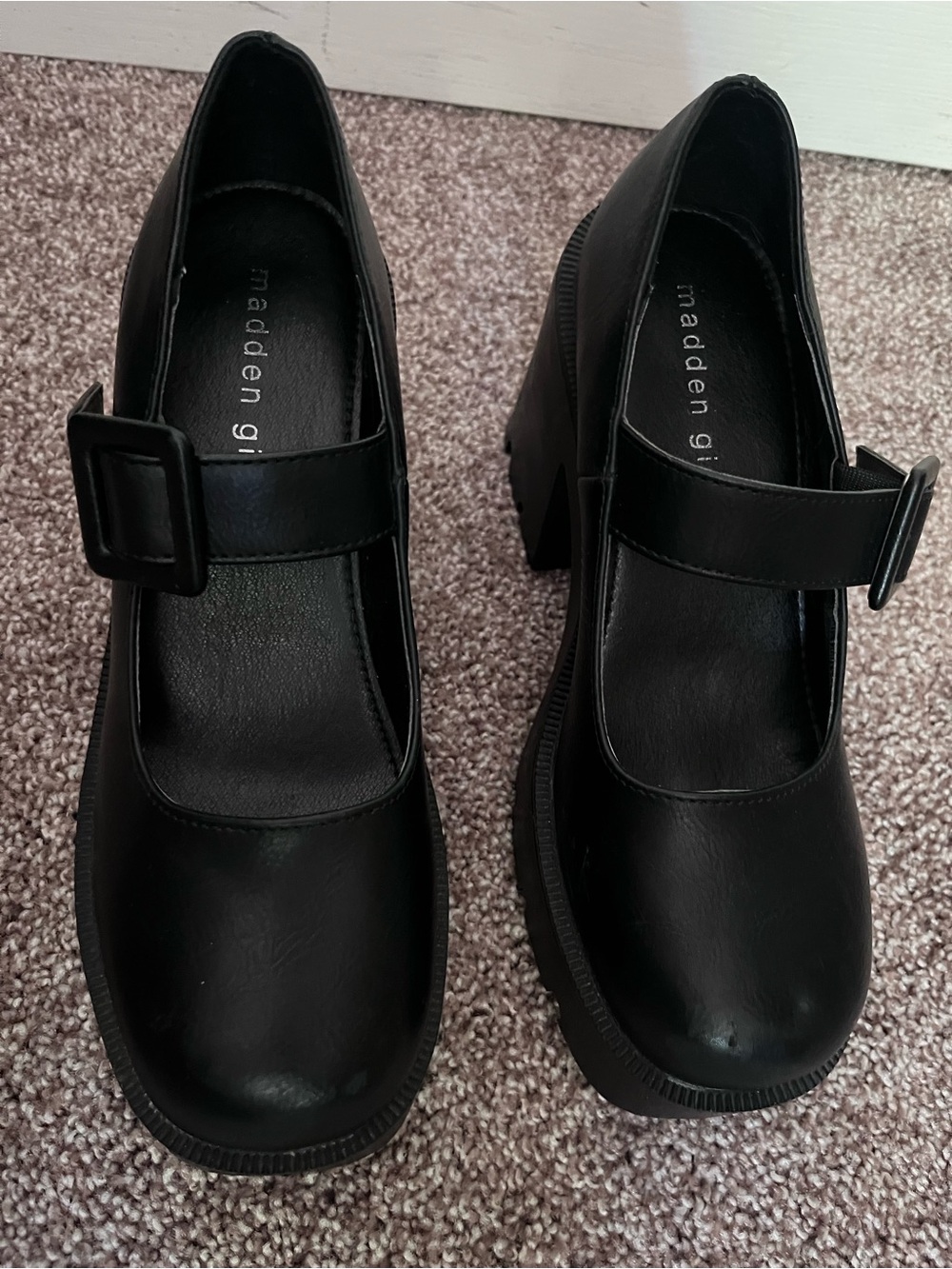 Madden Girl Black Chunky Platform Mary Jane - Picture 3 of 7